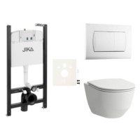 Cenovo zvýhodnený závesný WC set Jika do ľahkých stien / predstenová montáž + WC Laufen SIKOJSL1