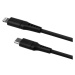 FIXED Liquid silicone kábel USB-C/Lightning (PD), MFi, 1.2m, čierny