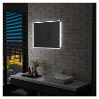 vidaXL Kúpeľňové LED nástenné zrkadlo s dotykovým snímačom 80x60 cm