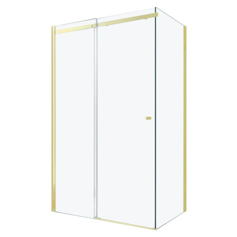 MEXEN/S - OMEGA sprchovací kút 110x80, transparent, zlatá 825-110-080-50-00