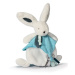 Doudou Plyšový zajačik s muchláčikom 25 cm modrá