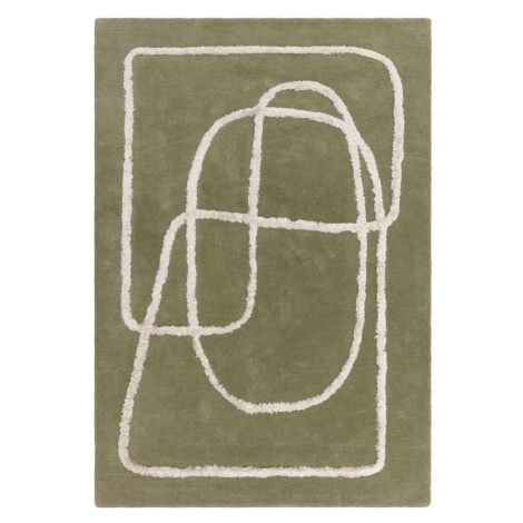 Zelený ručne tkaný vlnený koberec 160x230 cm Matrix – Asiatic Carpets