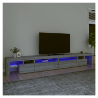 vidaXL TV skrinka s LED svetlami sivá sonoma 290x36,5x40 cm