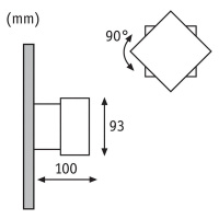 Vonkajšie nástenné svietidlo Paulmann Cybo LED, 2 700 K, 10x10 cm, sivé