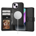 Apple iPhone 15 Plus, Puzdro s bočným otváraním, stojan, s magnetickým zapínaním, odnímateľné pu