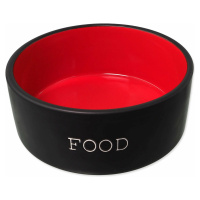 Miska Dog Fantasy keramická FOOD čierna/červená 16x6,5cm, 850ml