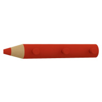 Vešiak V Tvare Ceruzky Š: 37cm, Červený