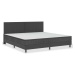 vidaXL Posteľ boxspring tmavošedá látková 200x200 cm