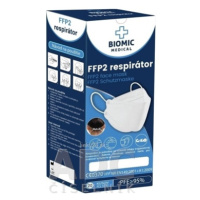 BIOMIC Respirátor FFP2, 3-panelový