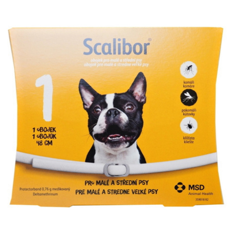 SCALIBOR Antiparazitný obojok pre malé a stredné psy 48 cm