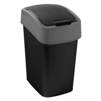 Kôš Curver® PACIFIC FLIP BIN 9L, 18,9x35x23,5 cm, čierno/šedý, na odpad