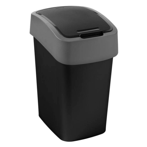 Kôš Curver® PACIFIC FLIP BIN 9L, 18,9x35x23,5 cm, čierno/šedý, na odpad