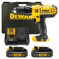 DEWALT 18V XR Aku vŕtačka s príklepom, 2x 1,3 Ah DCD776C2-QW