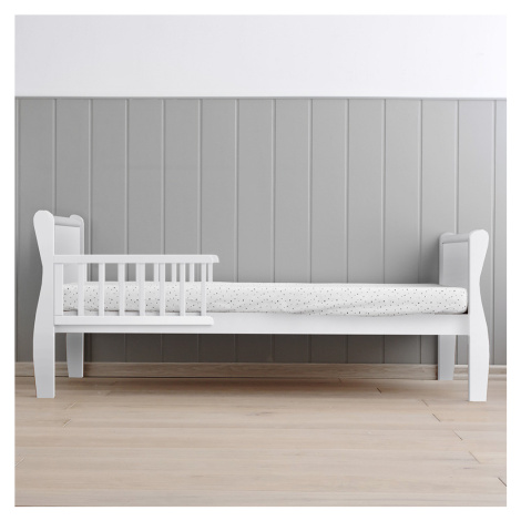 Detská posteľ biela Noble Junior 160×80 + barierka