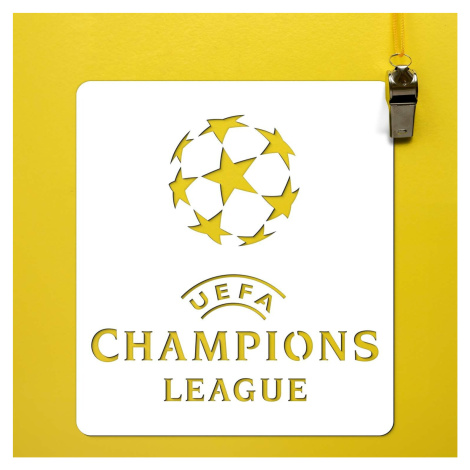 Drevený obraz na stenu - Liga majstrov UEFA , Biela