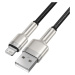 Dátový kábel Baseus Cafule Metal USB - Lightning  2,4A 0,25 m čierny