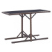 Záhradný stôl 110x53 cm polyratan / sklo Dekorhome Čierna,Záhradný stôl 110x53 cm polyratan / sk