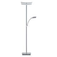 LED stojacia lampa Andy, 3 svetlá, matný nikel, CCT, stmievač