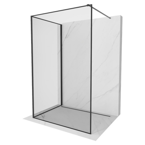 MEXEN/S - Kioto Sprchová zástena WALK-IN 100 x 100 cm, čierny vzor, čierna 800-100-212-70-70-100