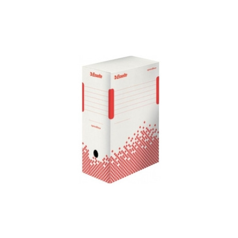 Esselte Archívny box Speedbox 150mm biely/červený