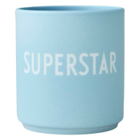 Modrý porcelánový hrnček Design Letters Superstar, 300 ml