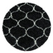 Kusový koberec Salsa Shaggy 3201 anthrazit kruh Rozmery kobercov: 80x80 (priemer) kruh