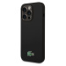 Lacoste Liquid Microfiber Croc Silikónový Kryt s MagSafe pre iPhone 15 Pro, Čierny