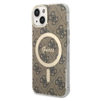 Guess 4G IML MagSafe Kompatibilný Zadný Kryt pre iPhone 13 Brown