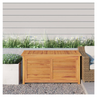 vidaXL Záhradný úložný box s vreckom 114x50x58 cm masívny teak