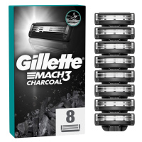 GILLETTE Mach3 Charcoal Náhradné hlavice do holiaceho strojčeka pre mužov 8 ks