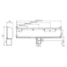 SANELA - Nerezové pisoárové žlaby Pisoárový žľab s elektronikou, dĺžka 2400 mm, napájanie z baté