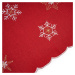 Forbyt Vianočný obrus Vločky červená, 35 x 160 cm