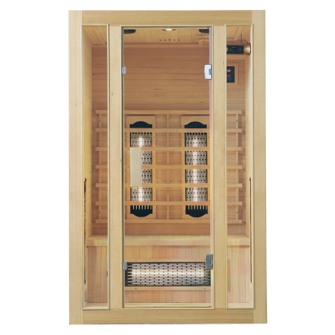 Juskys Infračervená sauna/tepelná kabína Nyborg S120V s plným spektrom, panelovým radiátorom a d