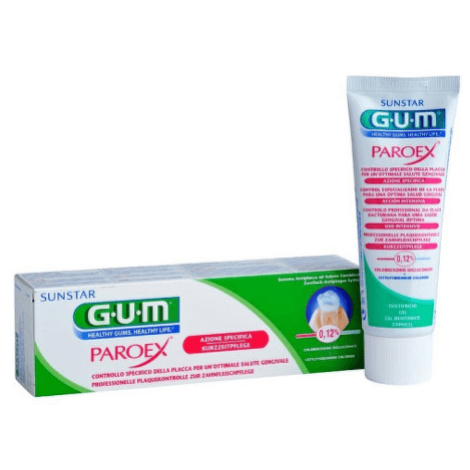 GUM gélová zubná pasta paroex 0,12% 75 ml