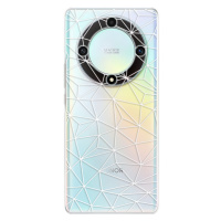 Odolné silikónové puzdro iSaprio - Abstract Triangles 03 - white - Honor Magic5 Lite 5G
