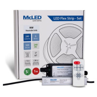 McLED  LED páska - sada 1 m + Prijímač Nano IP67, 240 LED/m, NW, 6 W/m, DC 24V, 520 lm/m, CRI90,