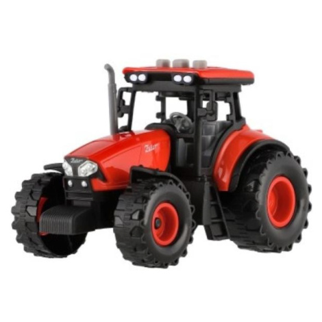 Traktor Zetor plast 9x14cm na zotrvačník na bat. so svetlom so zvukom Teddies