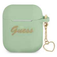 Obal Guess GUA2LSCHSN AirPods cover green Silicone Charm Heart Collection (GUA2LSCHSN)