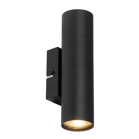 Moderné nástenné svietidlo čierne 2-svetlo - Jeana QAZQA