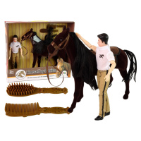 mamido  Figúrka jazdca s hnedým koňom