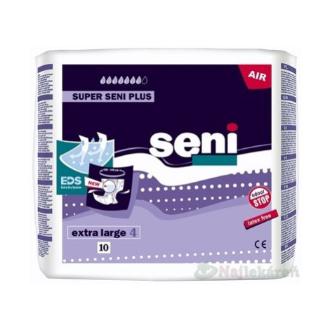 Seni SUPER PLUS AIR extra large 4 plienk. nohavičky,obvod 130-170cm, 10ks