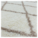 Kusový koberec Alvor Shaggy 3401 cream kruh - 80x80 (průměr) kruh cm Ayyildiz koberce