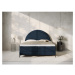 Tmavomodrá boxspring posteľ s úložným priestorom 160x200 cm Sunset – Cosmopolitan Design