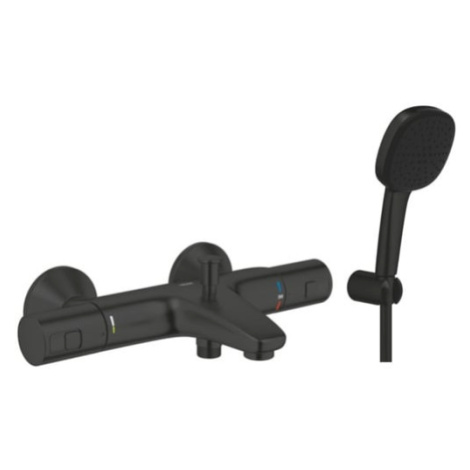 Vaňová batéria Grohe so sprchovým setom 150 mm matná čierna GBAL5