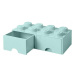 LEGO® úložný box 8 so šuplíkmi aqua