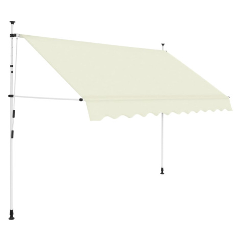 vidaXL Ručne zaťahovacia markíza 300 cm krémová