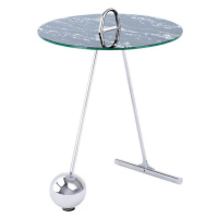 PRÍRUČNÝ STOLÍK, čierna, strieborná