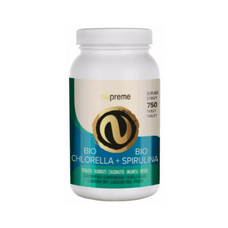 NUPREME Bio chlorella + spirulina 750 tabliet