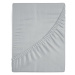 Sivá bavlnená jersey posteľná plachta 140x200+30 cm