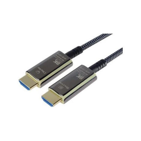 PremiumCord Ultra High Speed HDMI 2.1 optický fiber kábel 8K @ 60Hz, 15m pozlátené